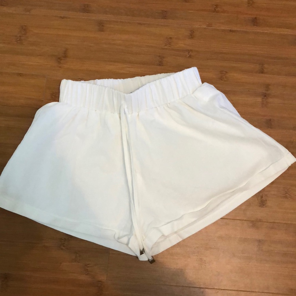 White flowy shorts